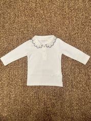 T-shirt bambina maniche lunghe con colletto petali Cocodè