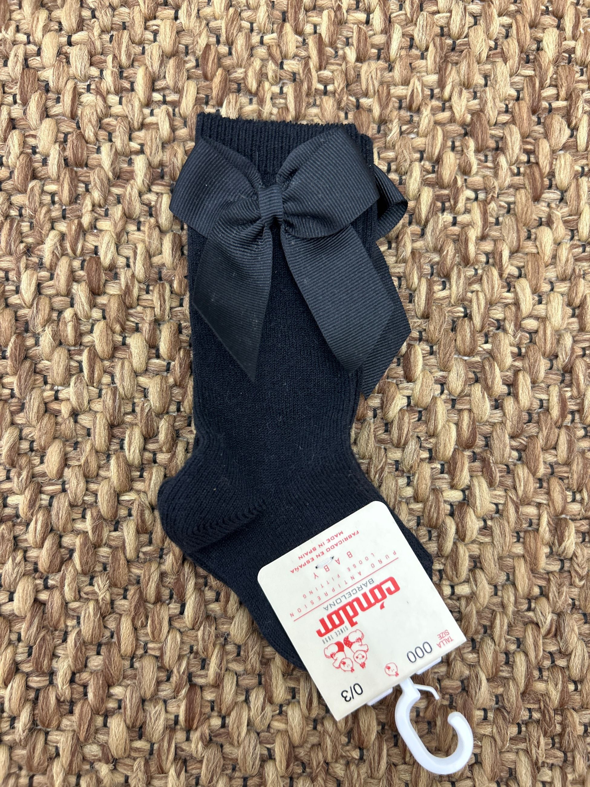 Calzini bimba con fiocco in raso Condor