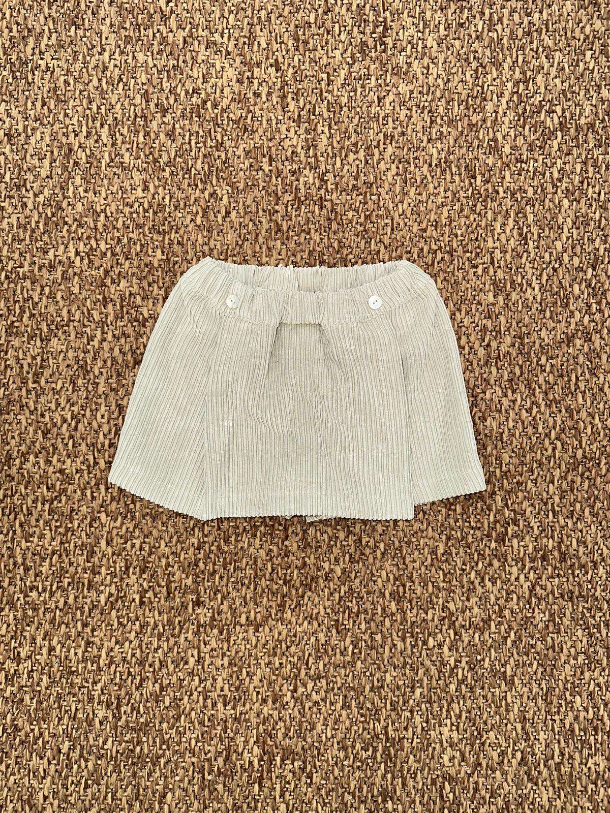 Gonna pantaloncino bambina a costine Baby Vip