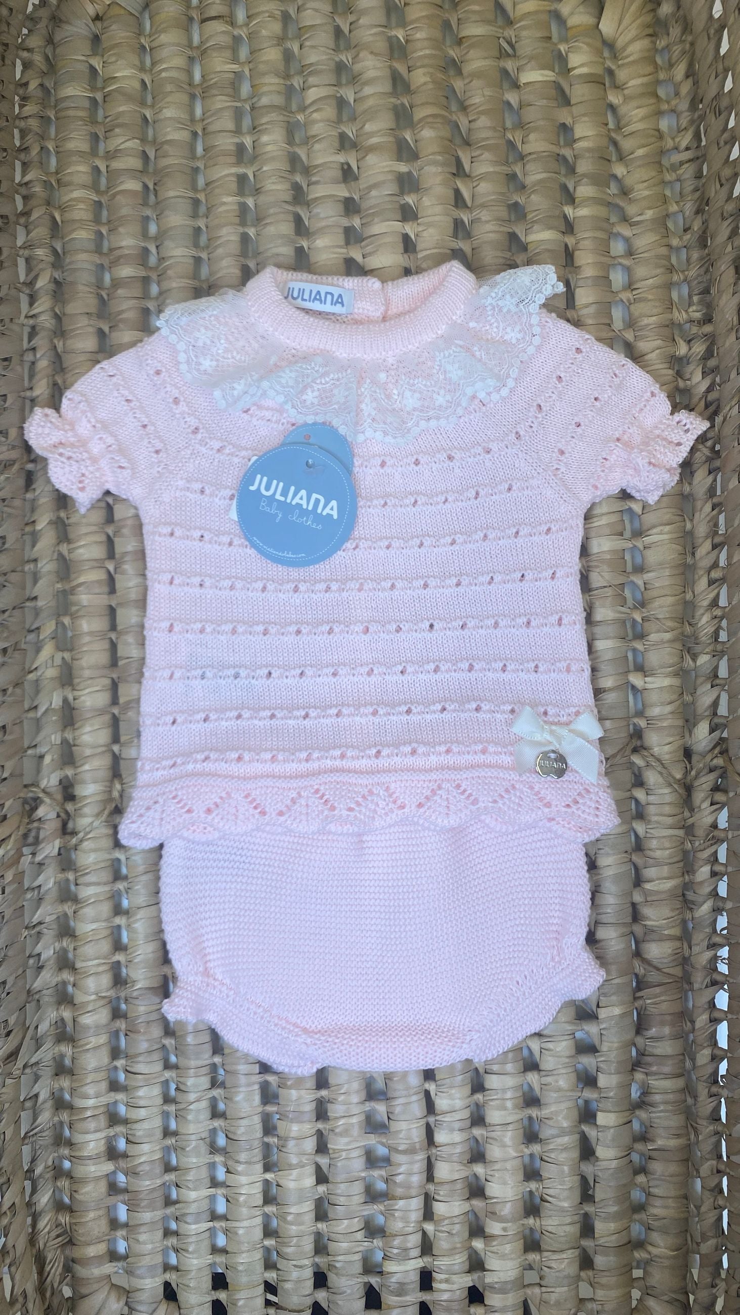 Completo Bimba in filo con merletto Juliana