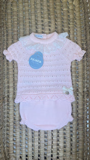 Completo Bimba in filo con merletto Juliana
