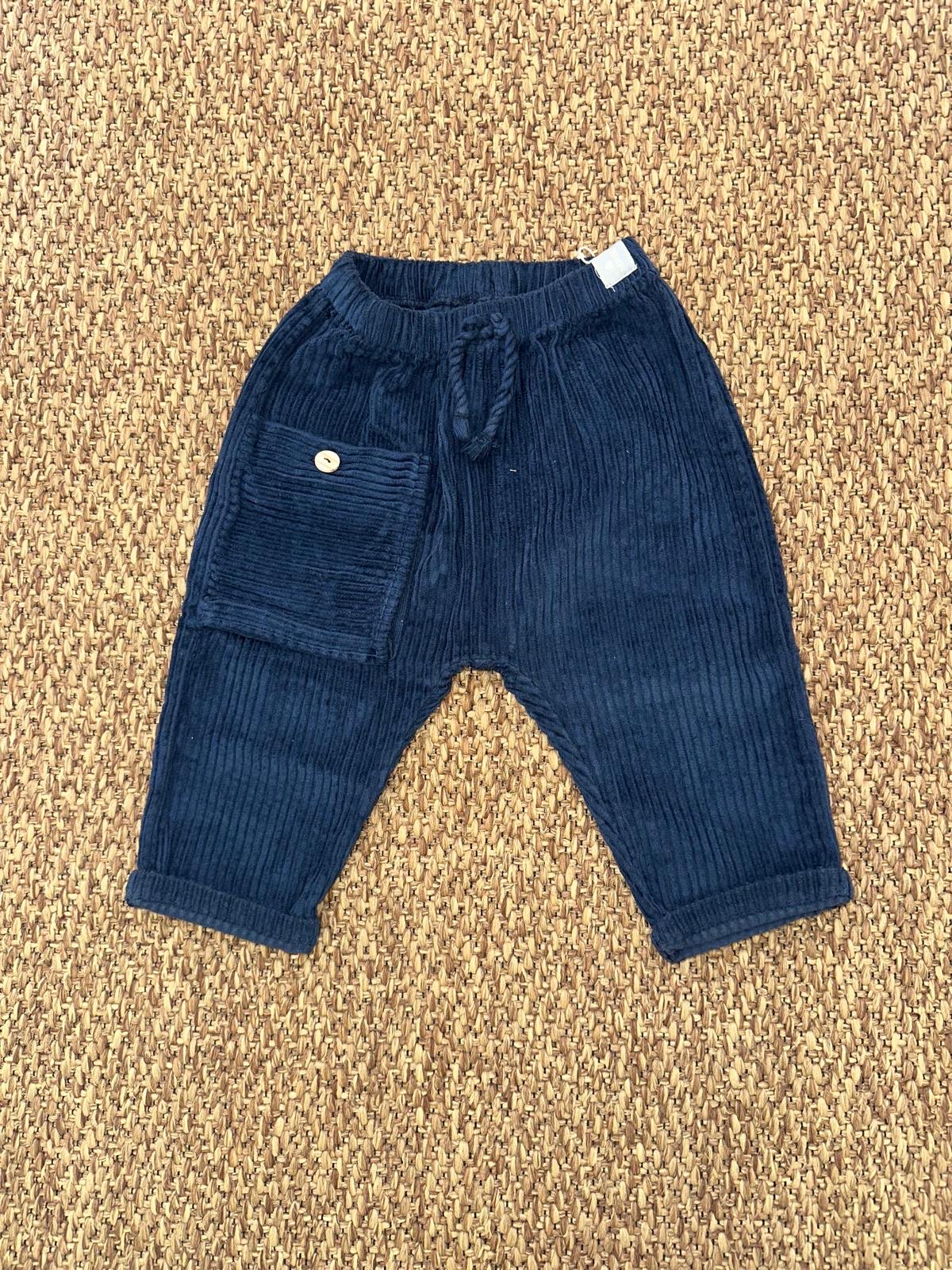 Pantalone bambino in velluto a costine con tascone Snug