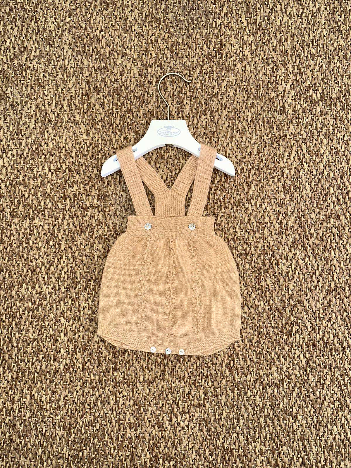 Salopette bambina lavorata a maglia Wedoble