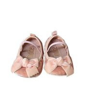Ballerina neonata da culla in velluto con fiocco Indice