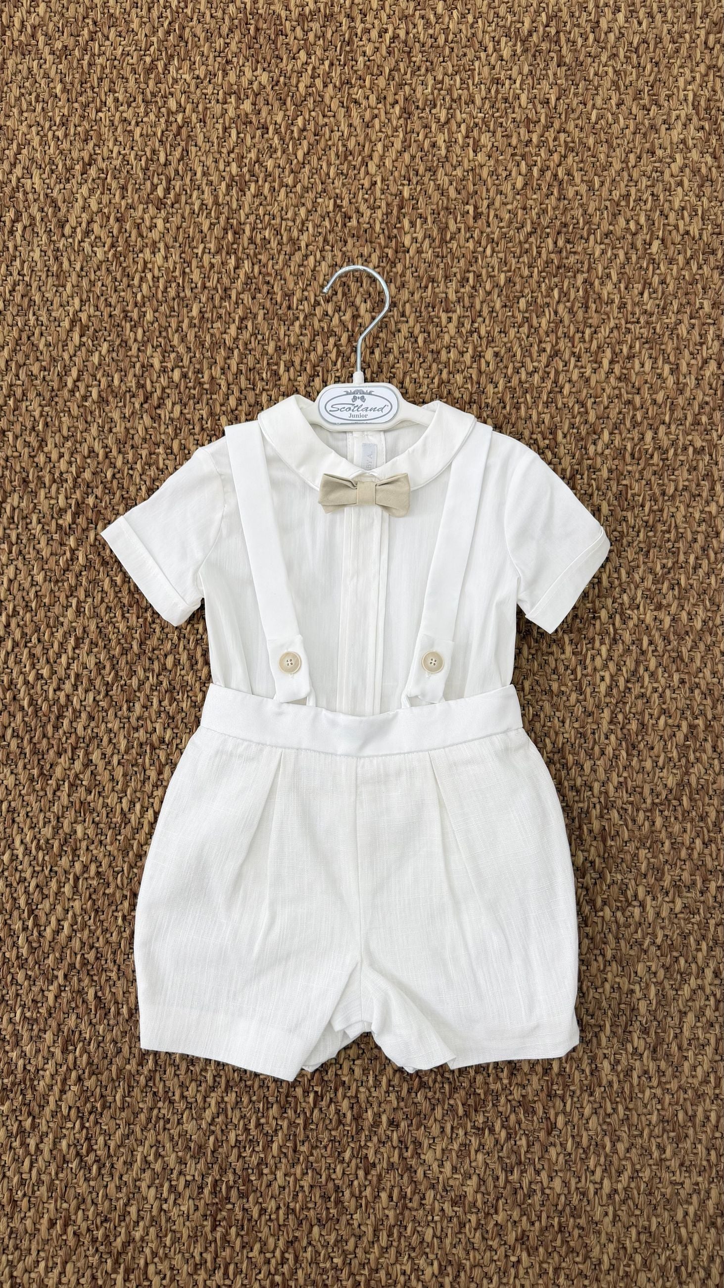 Completo bambino cerimonia 2pz con salopette e papillon Baby A