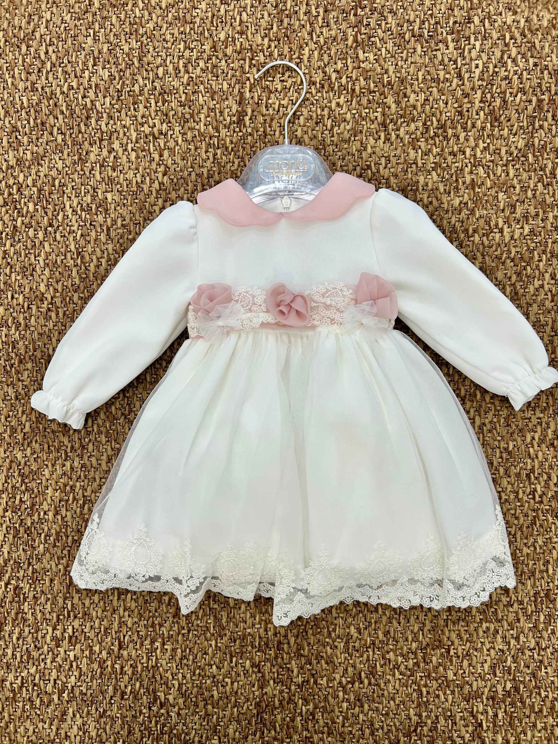 Abito bimba con fascia di fiori Marlù