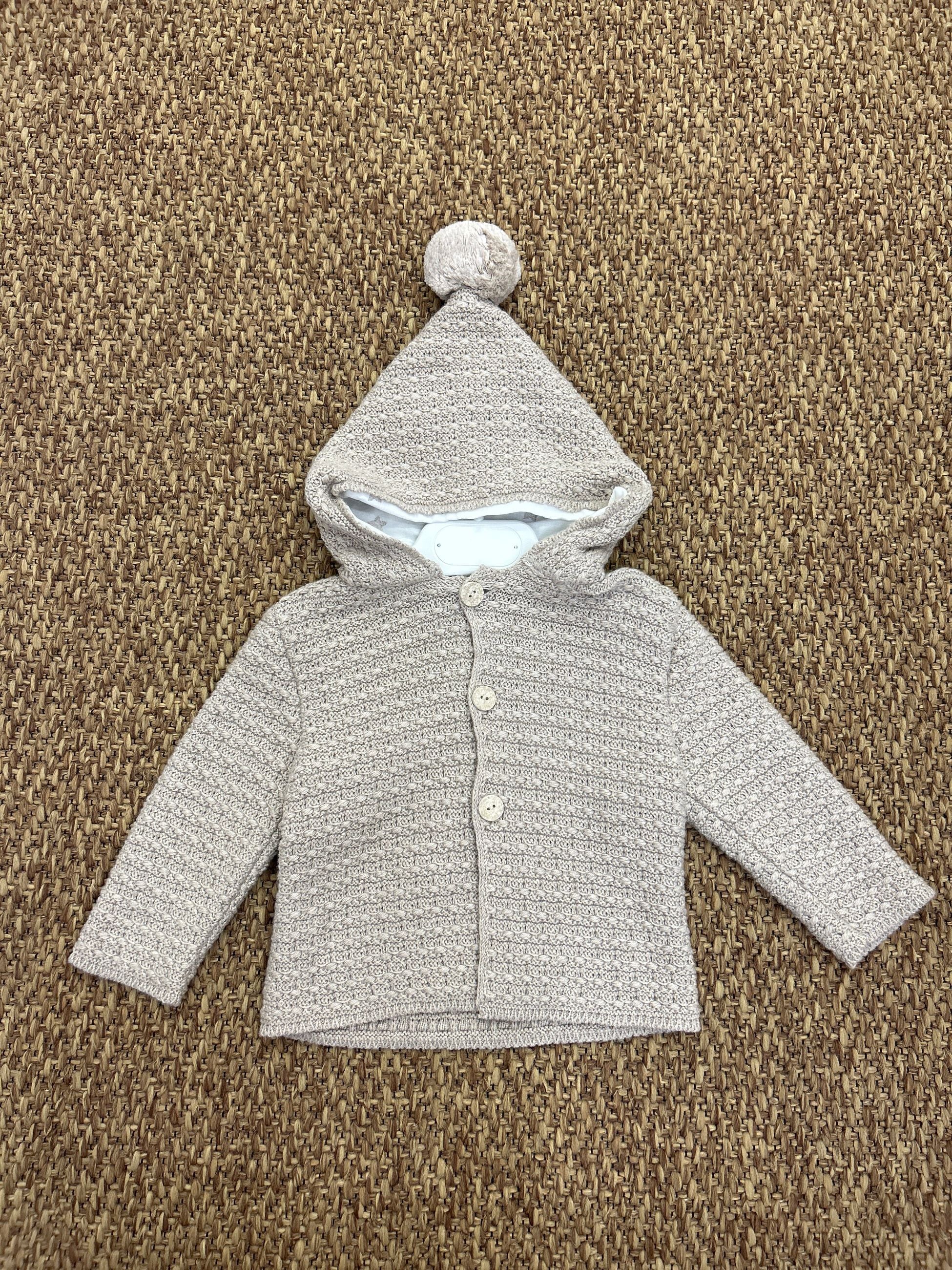 Cappotto neonato con cappuccio pon pon Paz Rodriguez