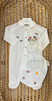 Tutina neonata con fiori Nanan