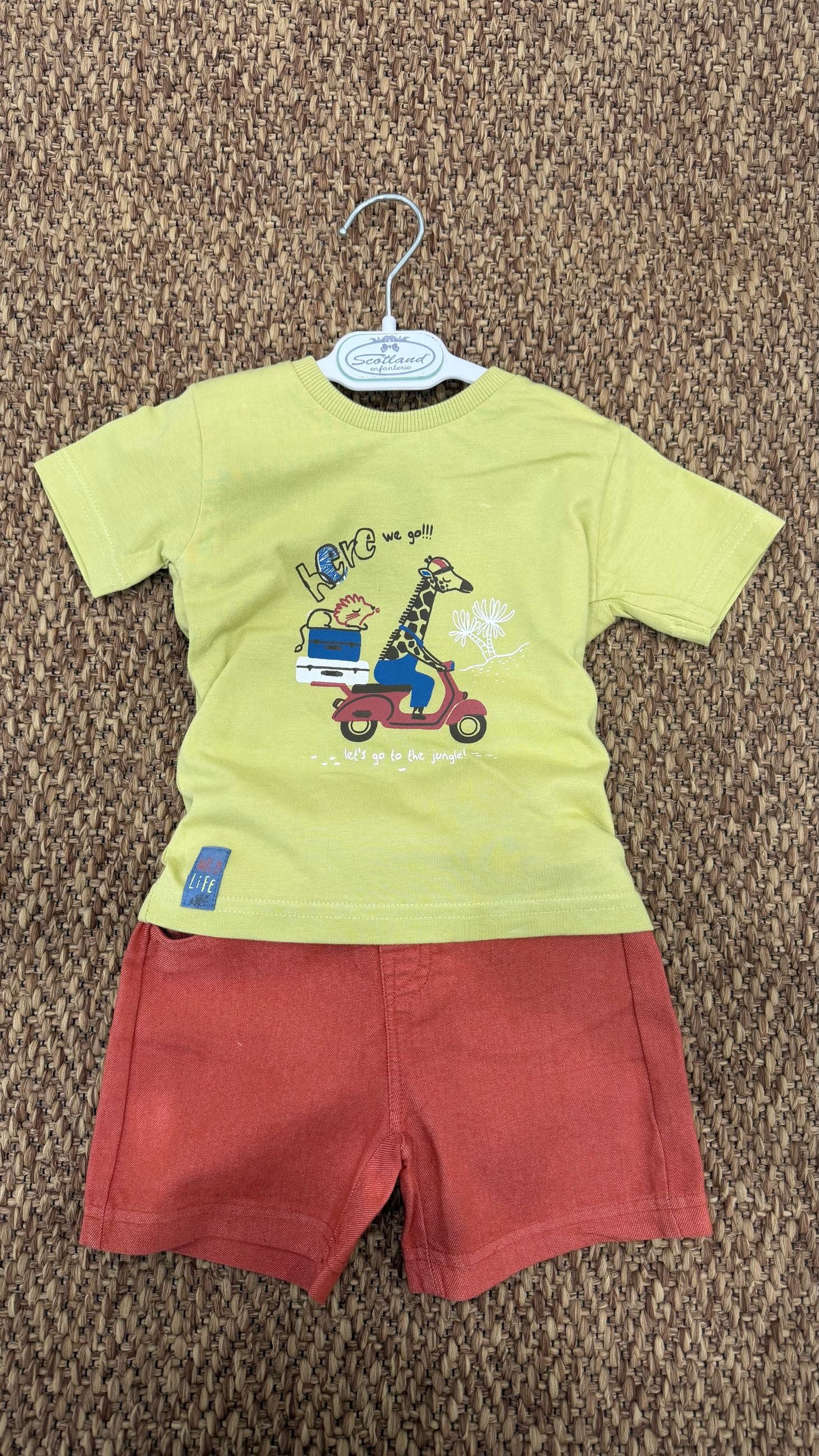 Completo bambino 2pz con stampa giraffa Baby Bol