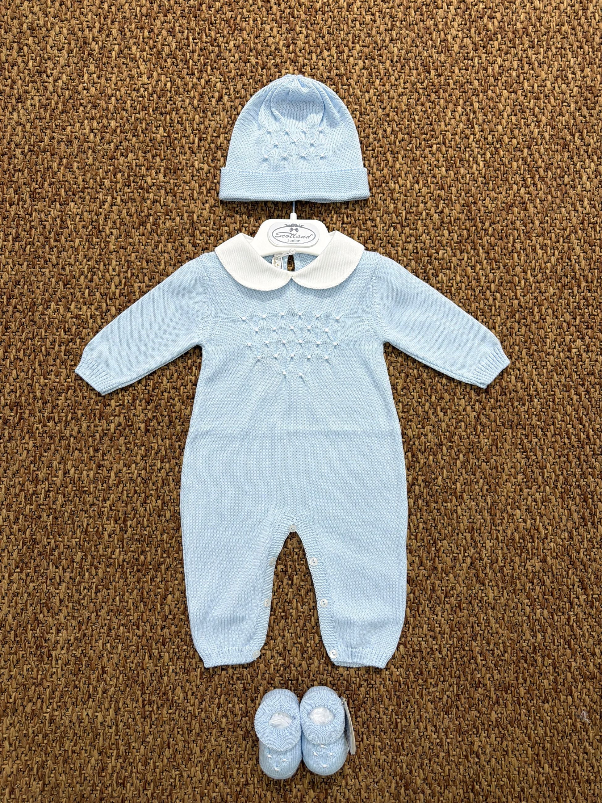 Tutina neonati punto smock con cappellino e babbucce Baby Lord