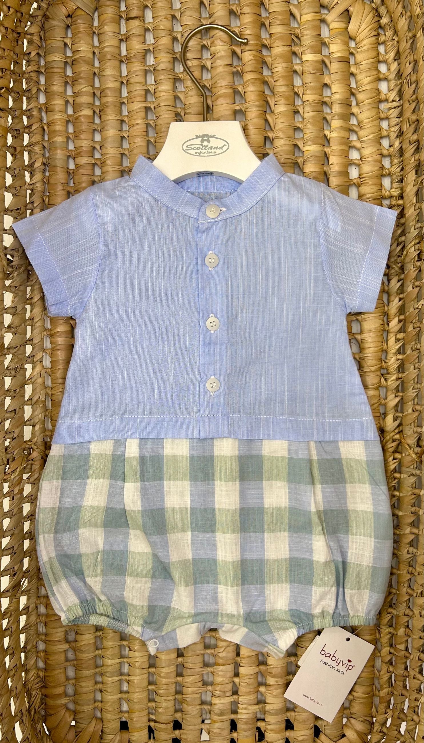 Pagliaccetto neonato fantasia quadretti Baby Vip