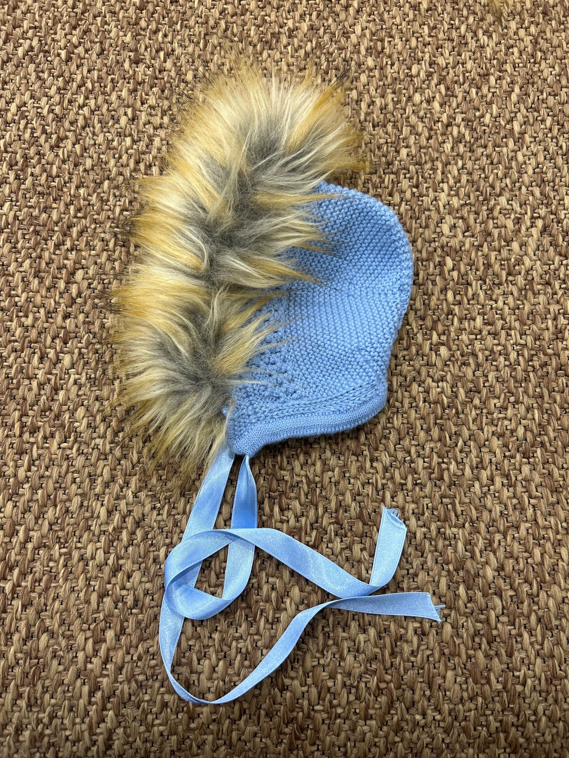 Cuffia neonati con pellicciotto Juliana