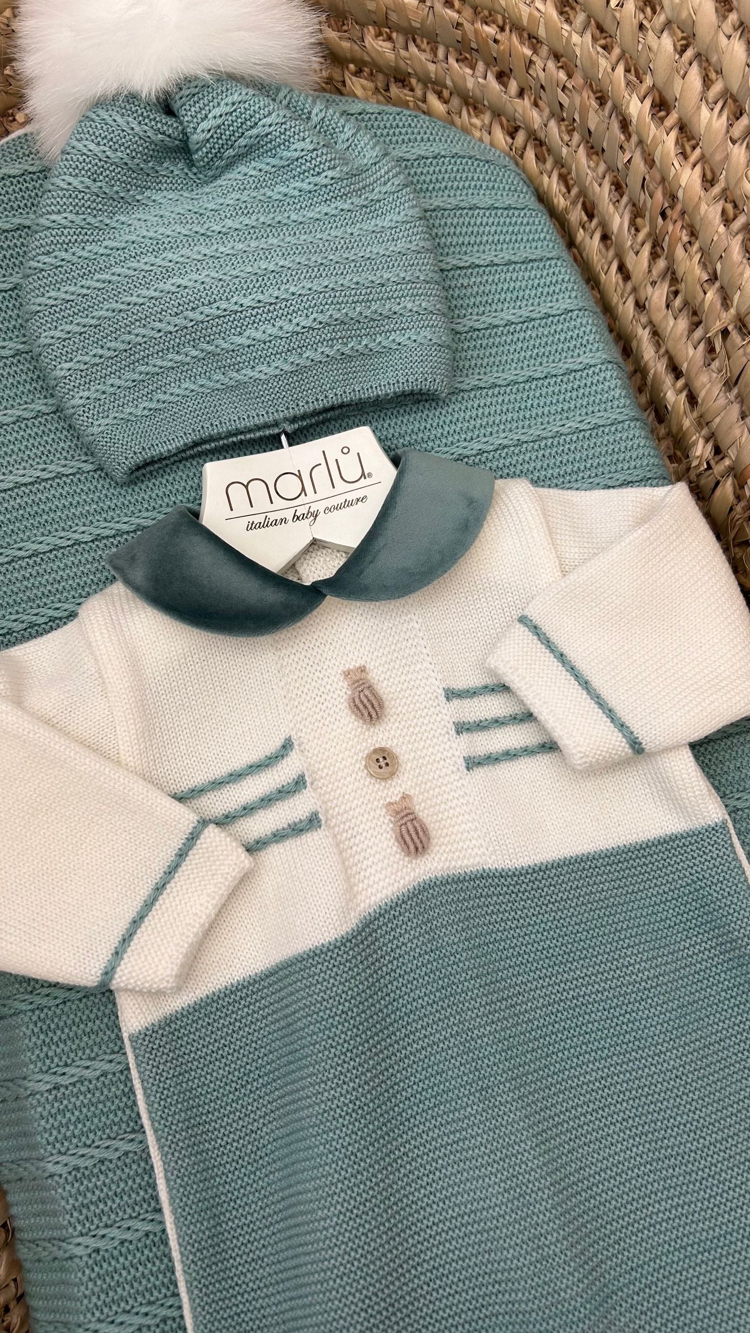 Set nascita neonato tutina bicolore Marlù