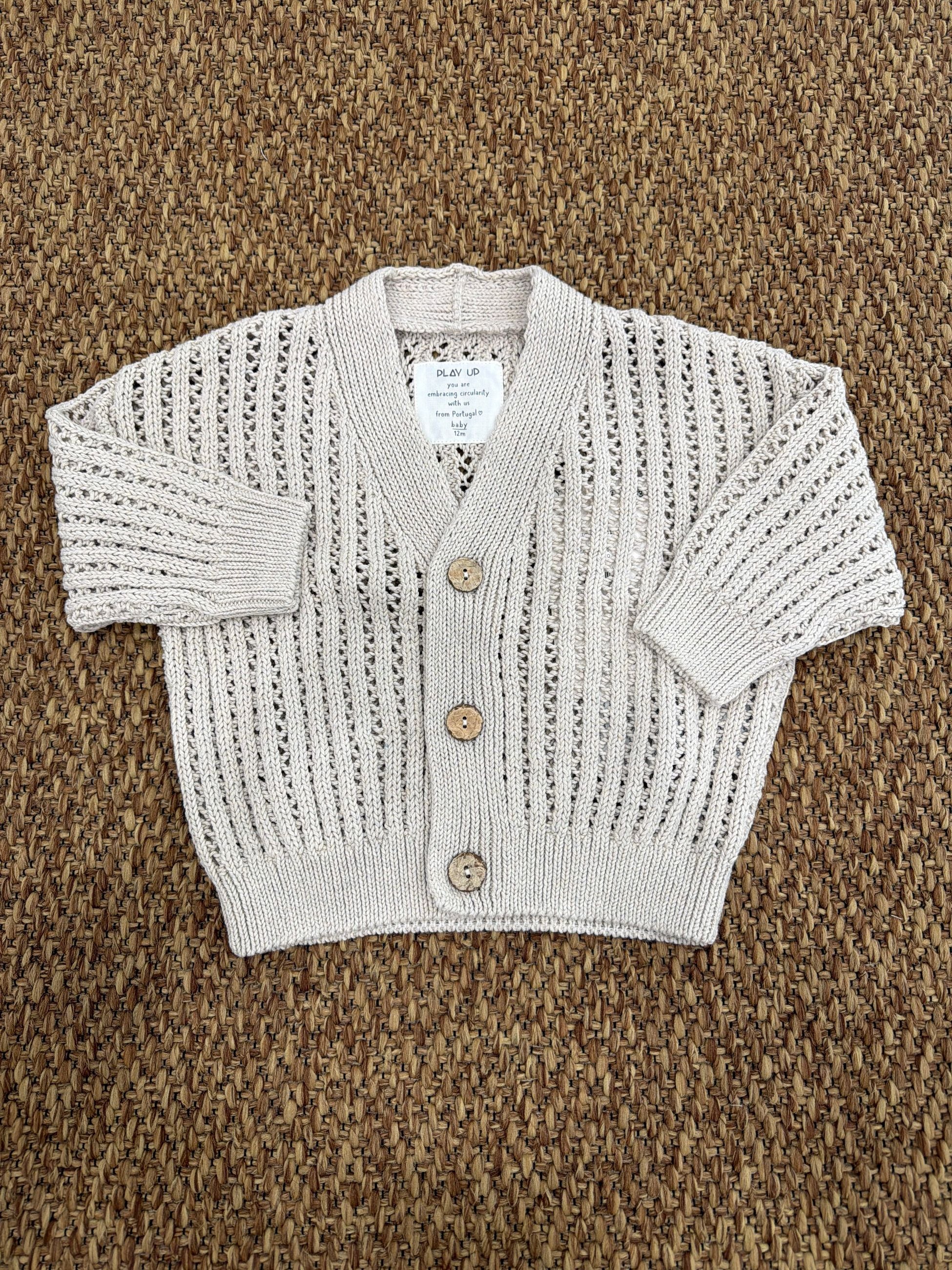 Giacchino bambina traforato in maglia Play Up