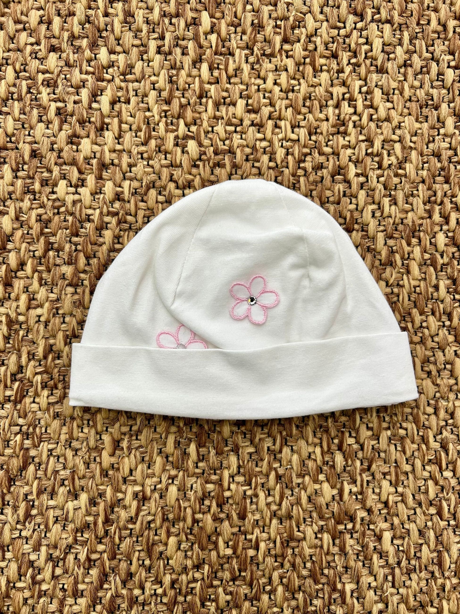 Cappellino neonati fiori Barcellino