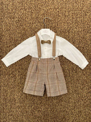 Completo bambino 4pz con patalone a quadri Teto&Tatta