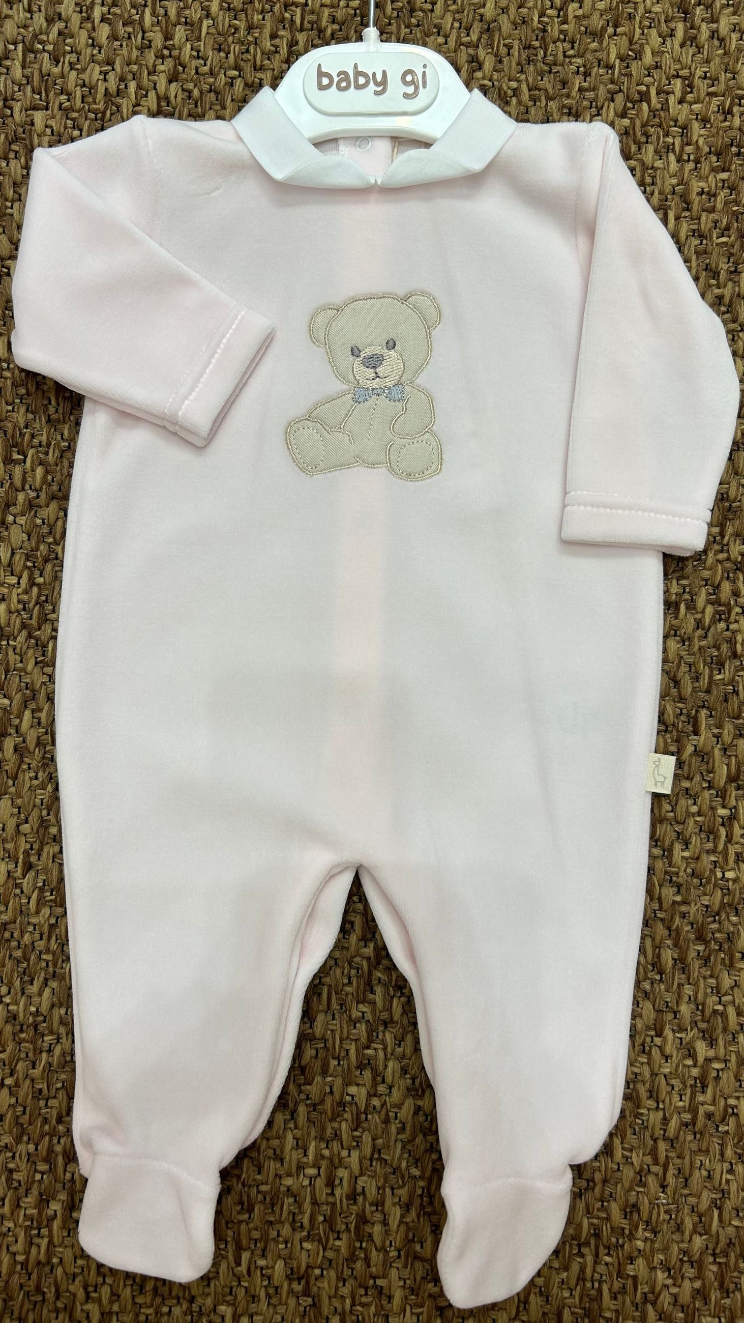 Tutina neonato in ciniglia orsetto Baby Gi