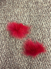 Set 2 mollettine per capelli pon pon