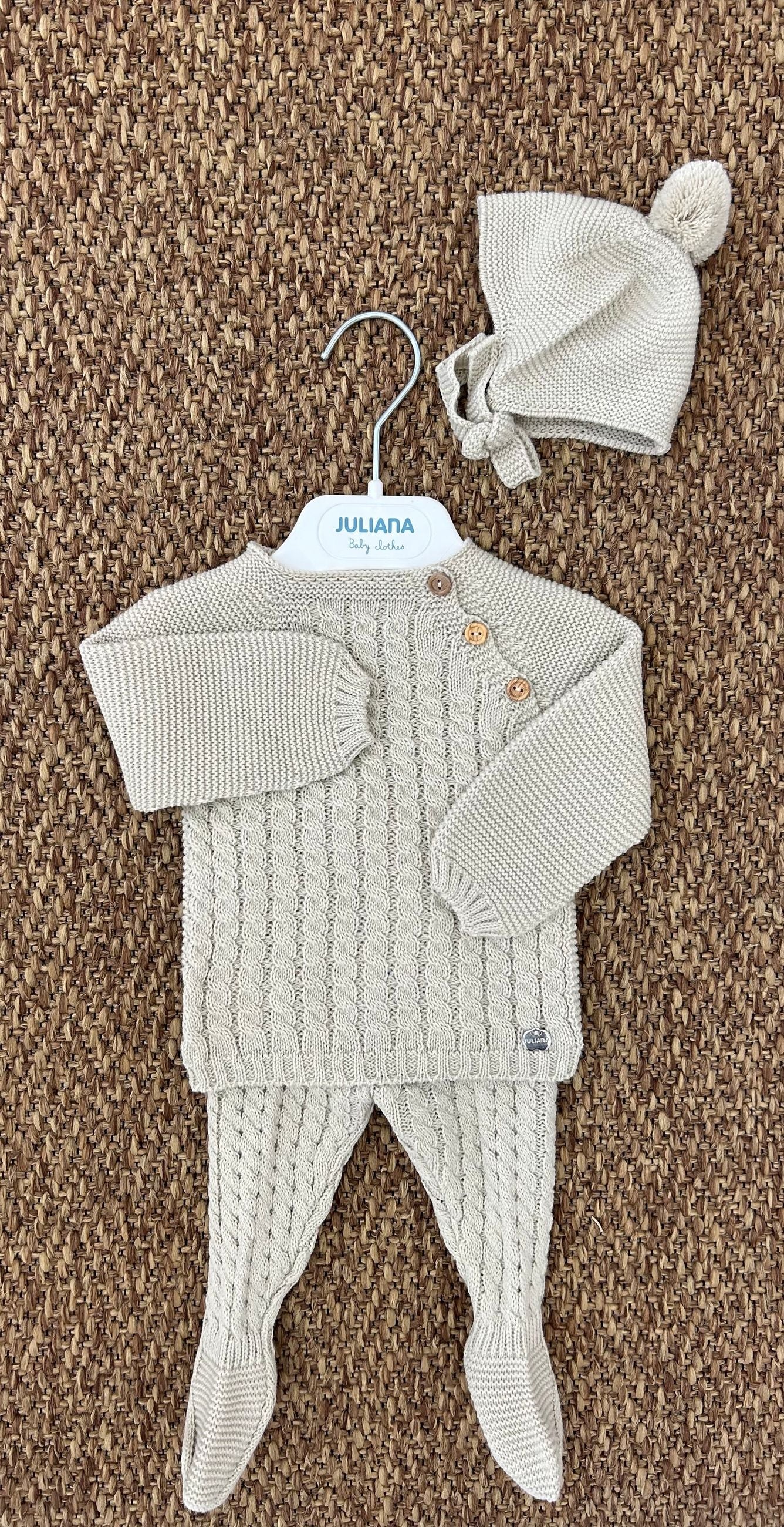 Completo neonati 3pz trecce Juliana