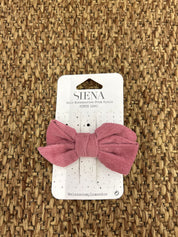 Molletta per capelli bimba fiocco in velluto a costine Siena