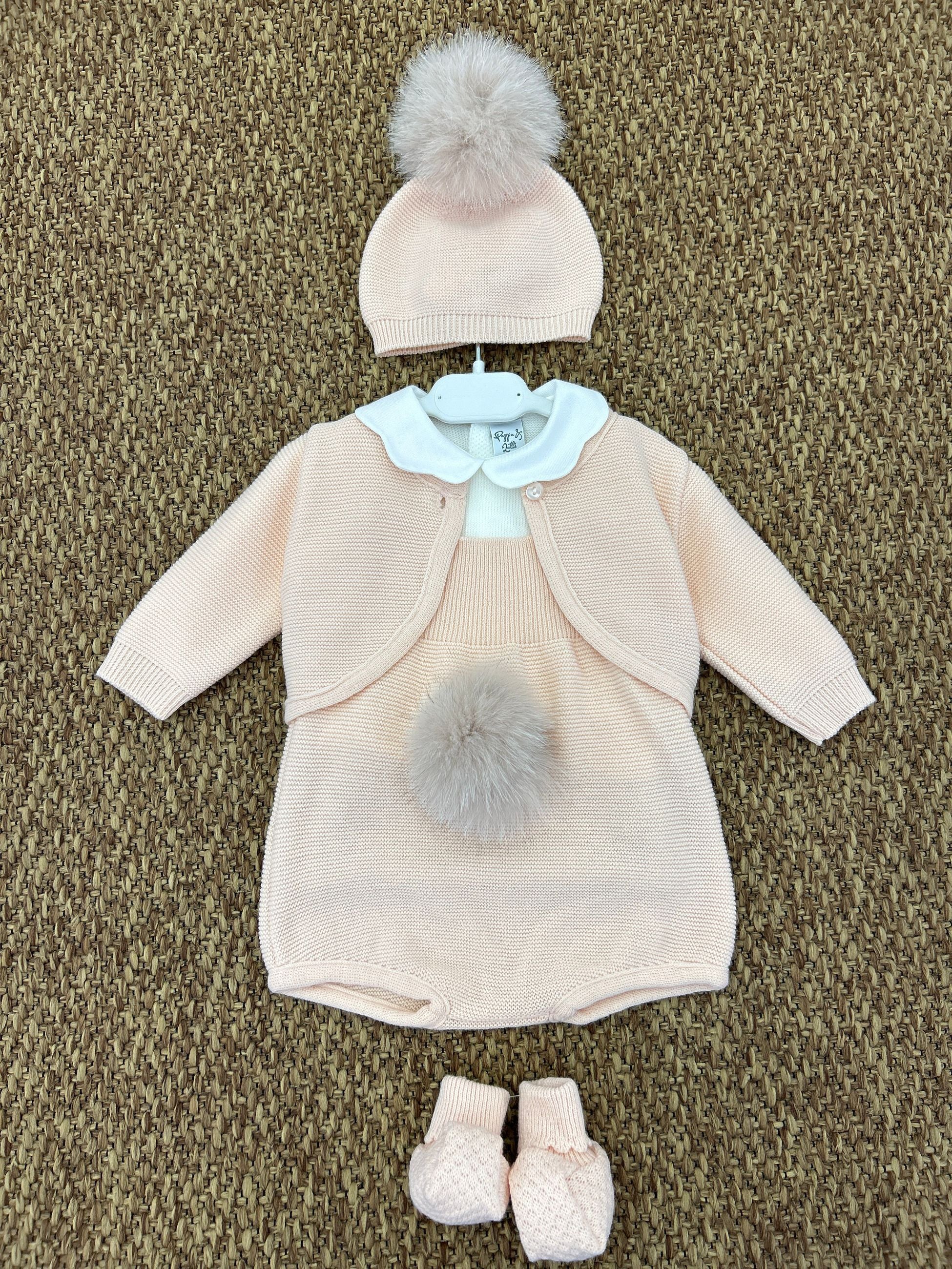 Set nascita neonata 2pz giacchino pon pon Pappa e Latte