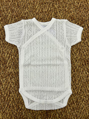 Body neonata in cotone traforato Babidu