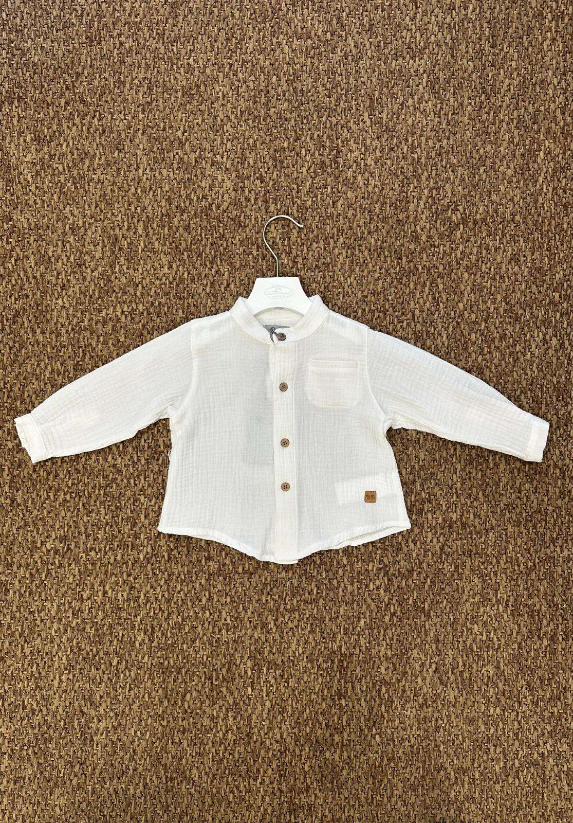 Camicia bambino in lino con taschino Jose Varon
