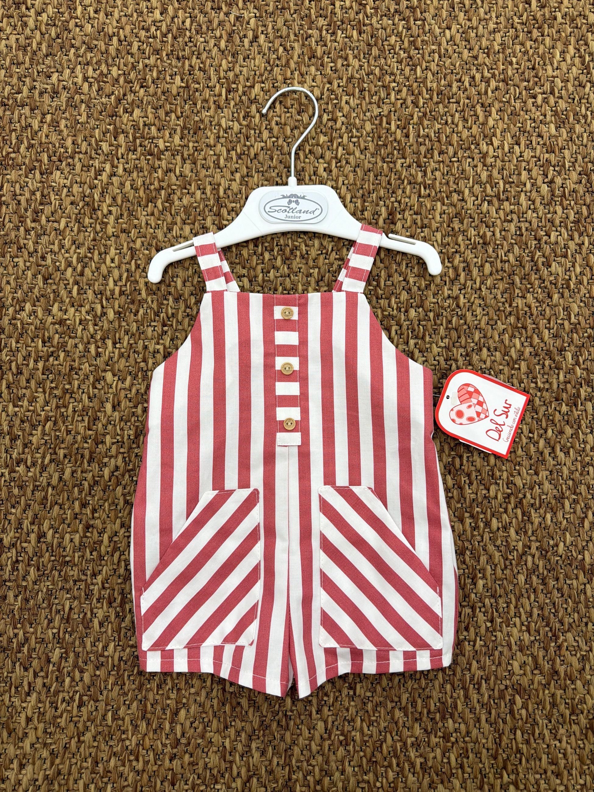 Salopette bambini a righe Del Sur
