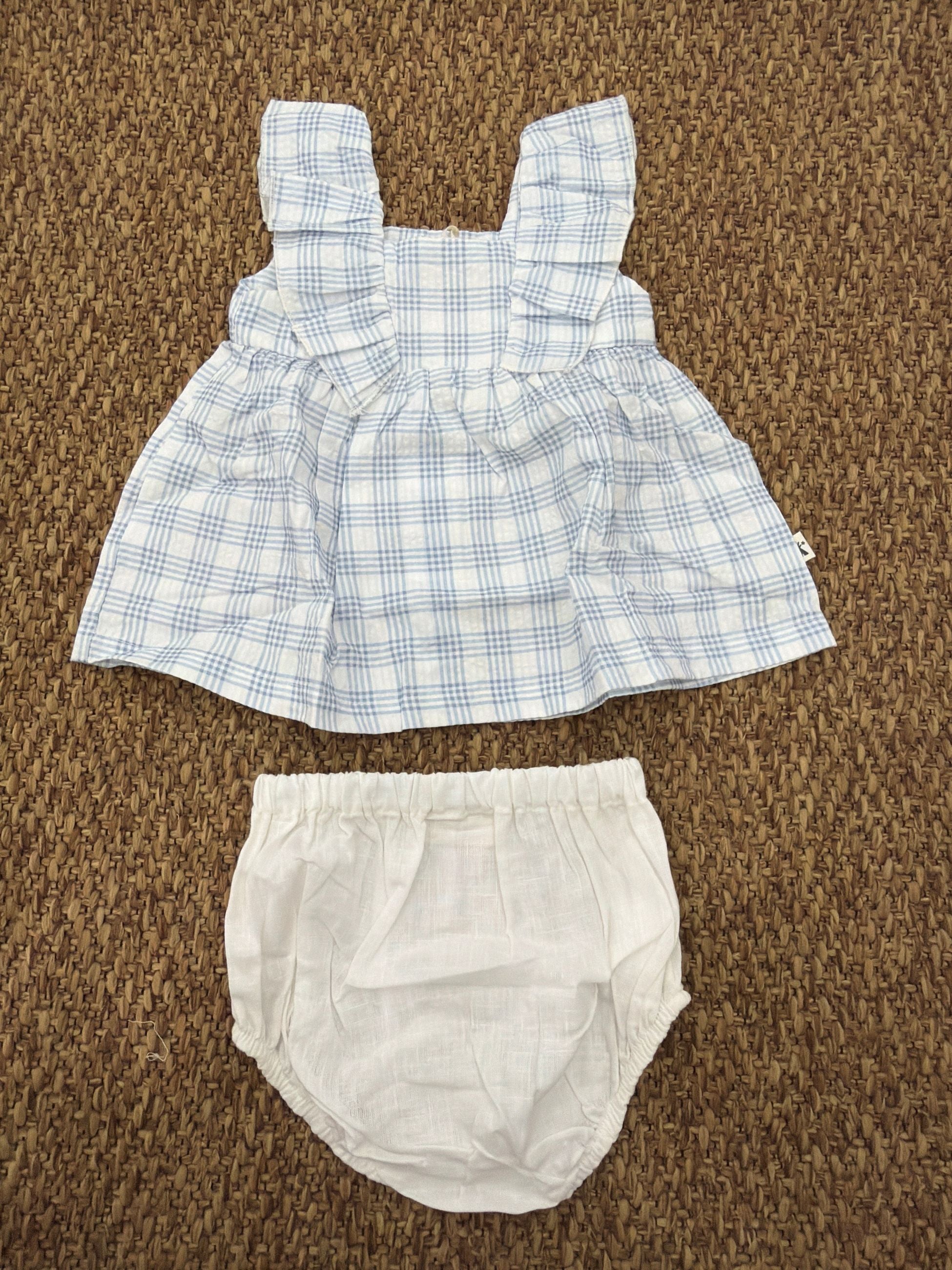 Completo bambina 2pz a quadretti Petit Indi