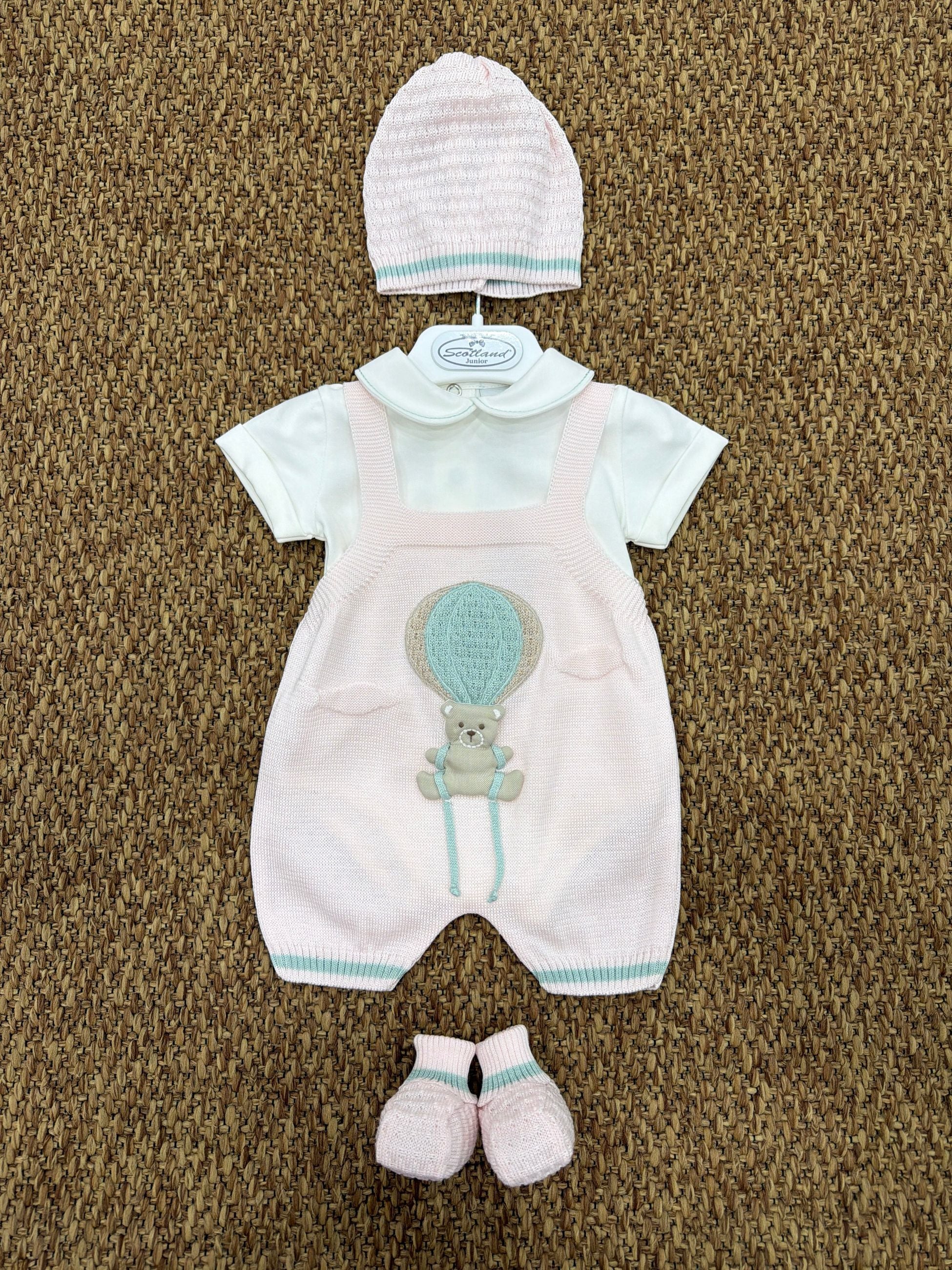 Completo neonata 2pz mongolfiera con cappellino e scarpine Marlù