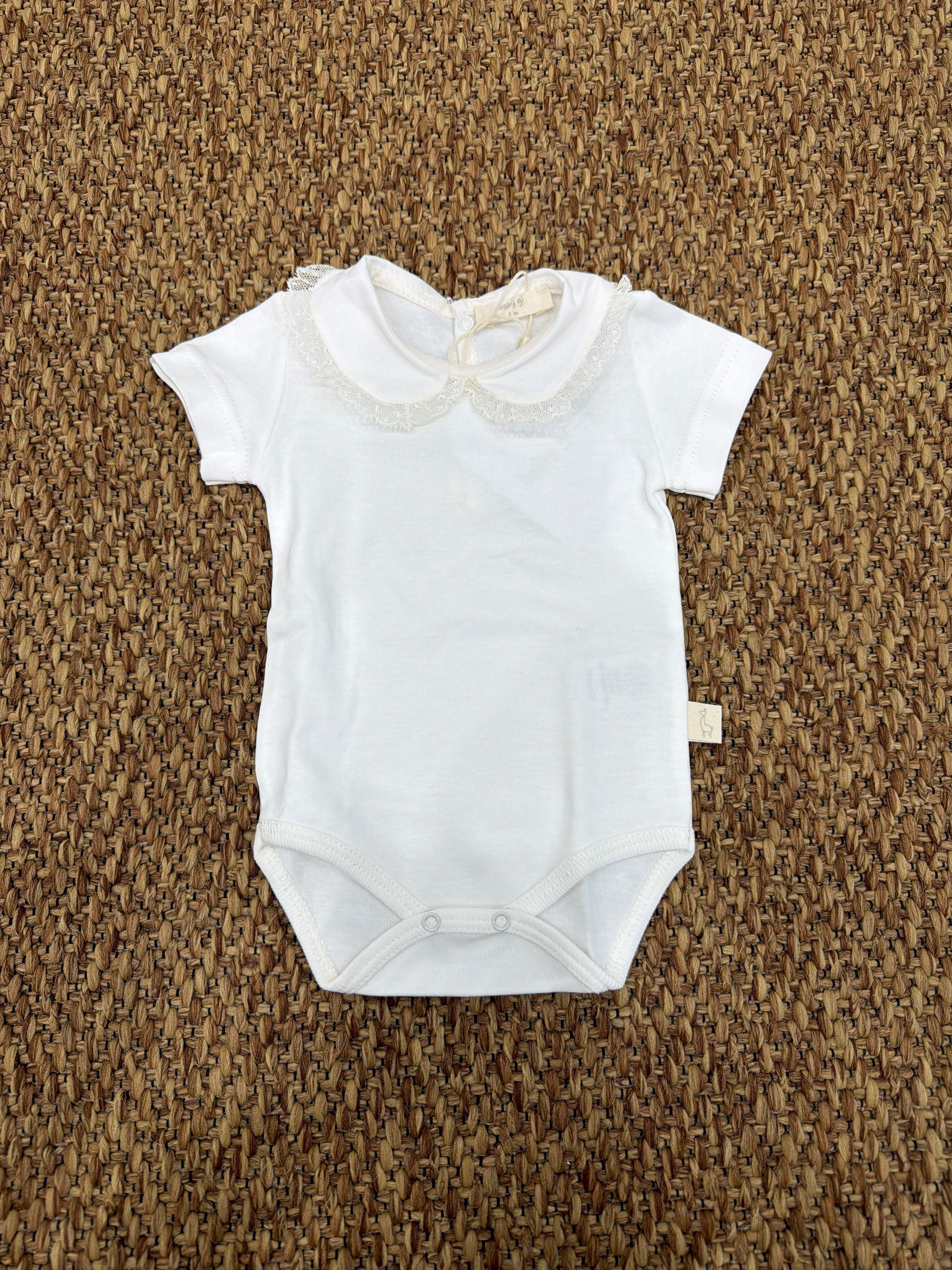 Body Neonati mezza manica colletto con merletto Baby Gi