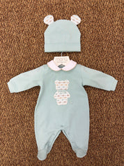 Tutina neonati con cappellino orsacchiotto Marlù