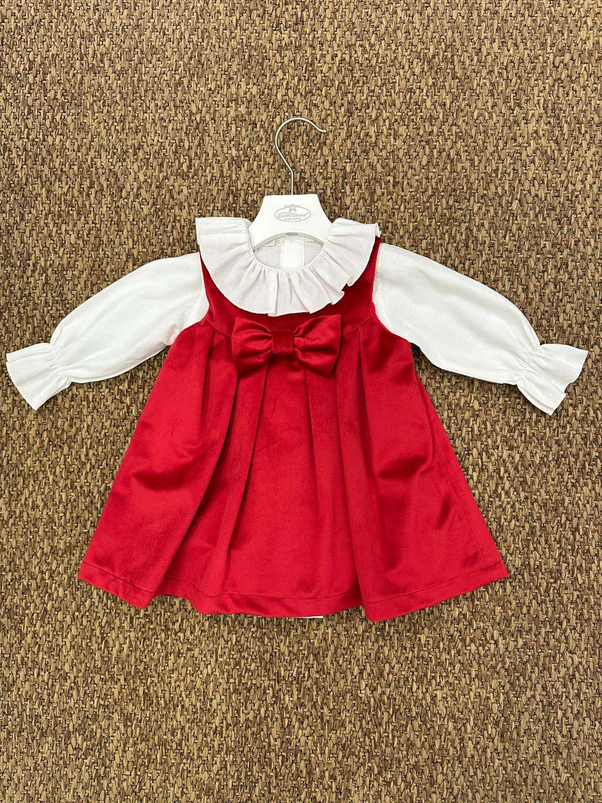 Completo bambina 2pz salopette con fiocco Les Joies
