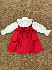 Completo bambina 2pz salopette con fiocco Les Joies