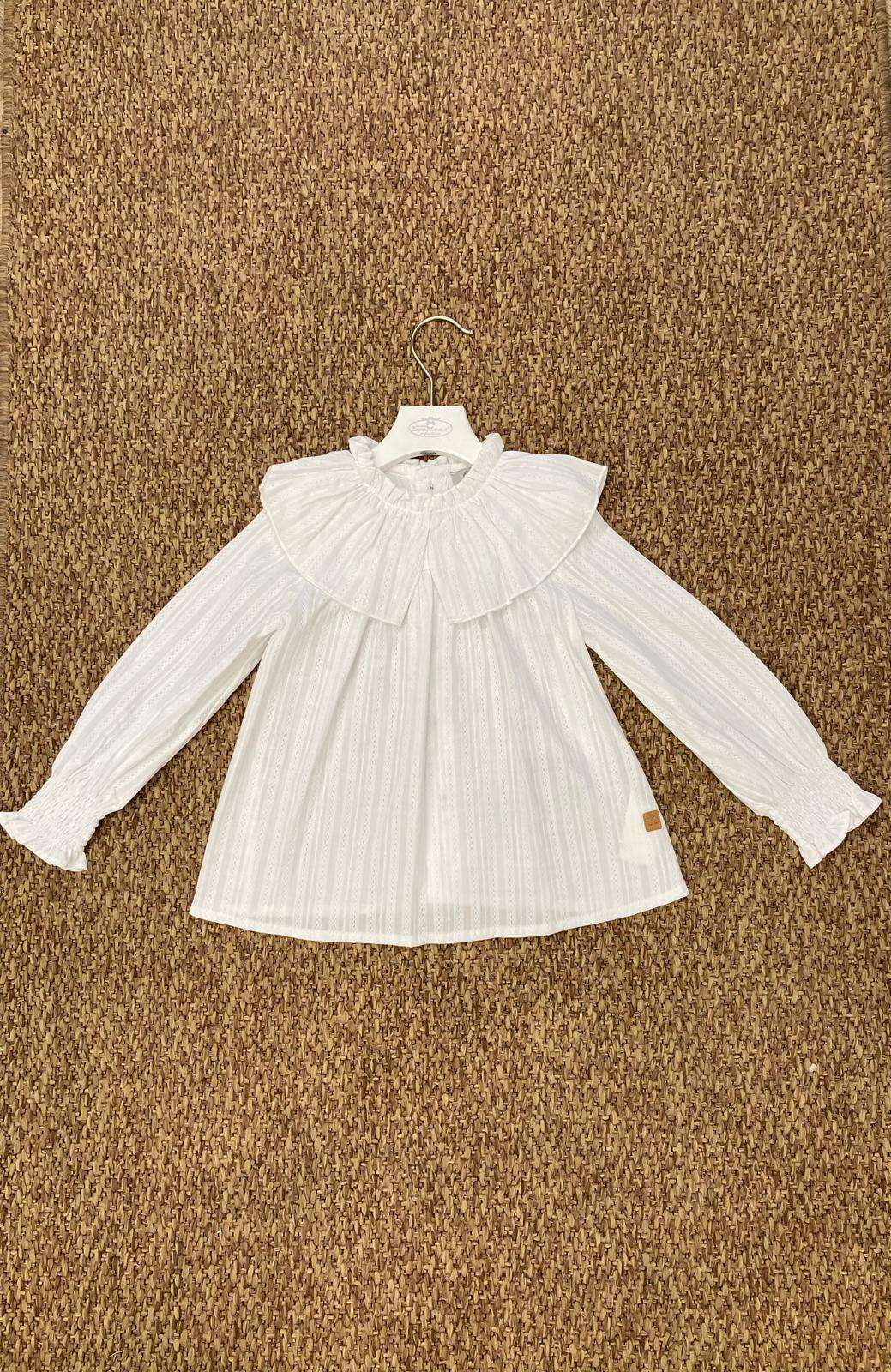 Camicia bambina con collo volant Jose Varon