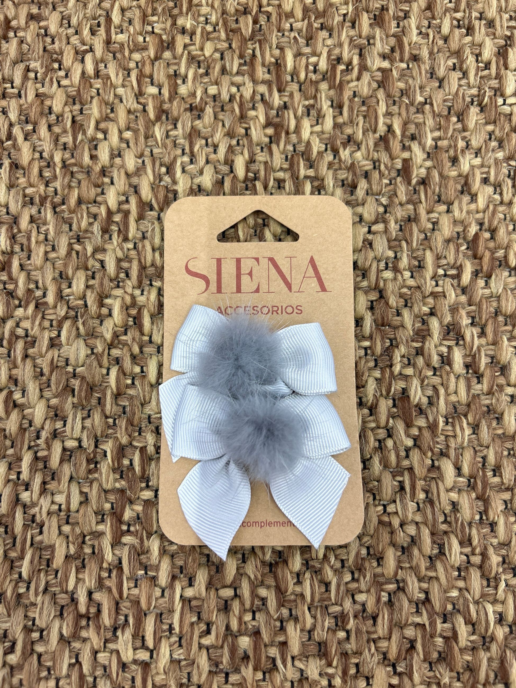 Molletta per capelli bimba fiocco pon pon Siena