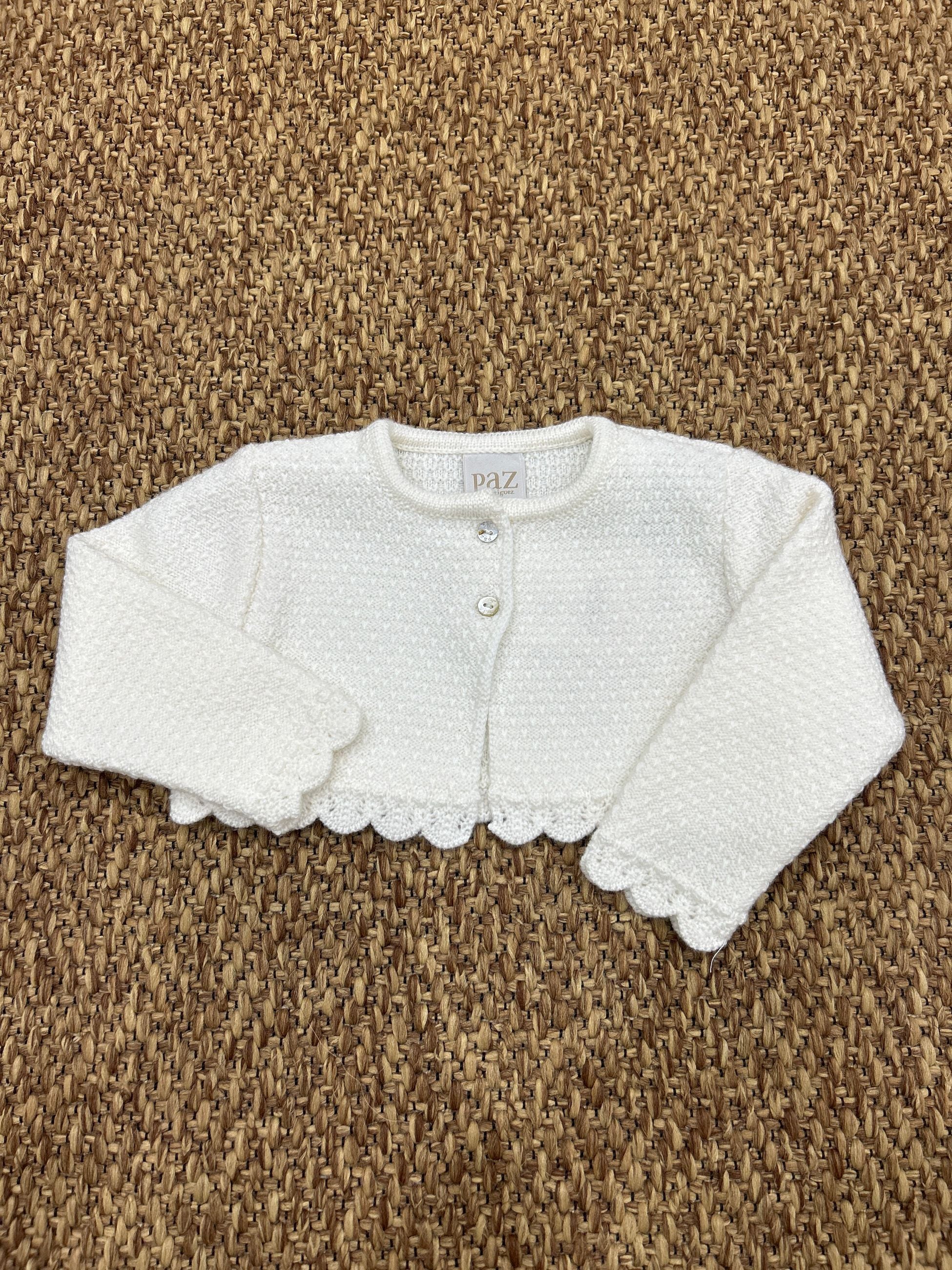Giacchino neonata in maglia traforata Paz Rodriguez