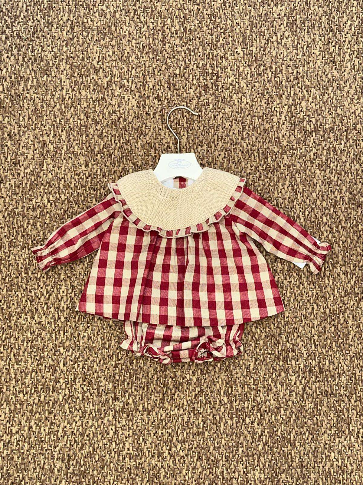 Completo bambina 2pz a quadretti Yoedu