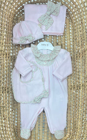 Tutina neonata collo volant a fiori Baby Gi
