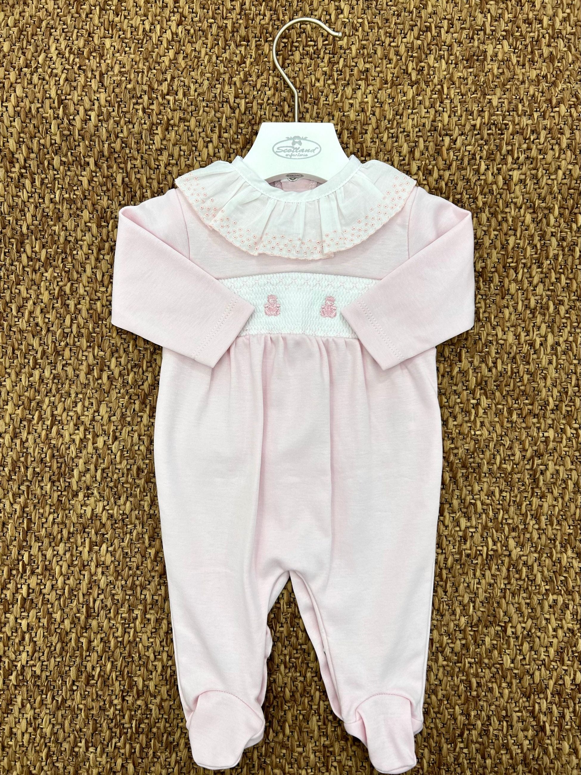 Tutina neonato con colletto volant e orsetti Valentina Bebes