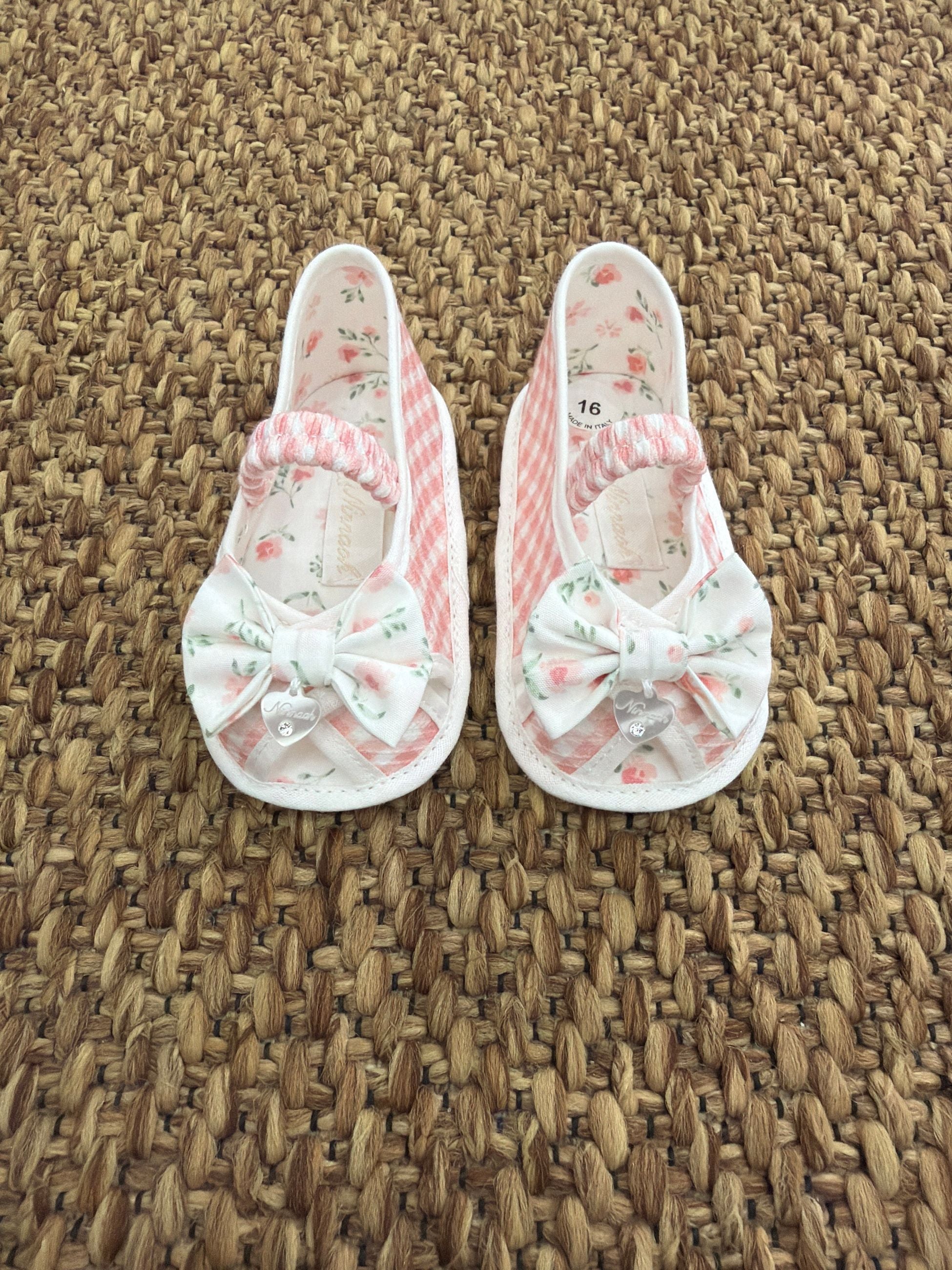 Scarpine bambina fiorellini con fiocco Ninnaoh