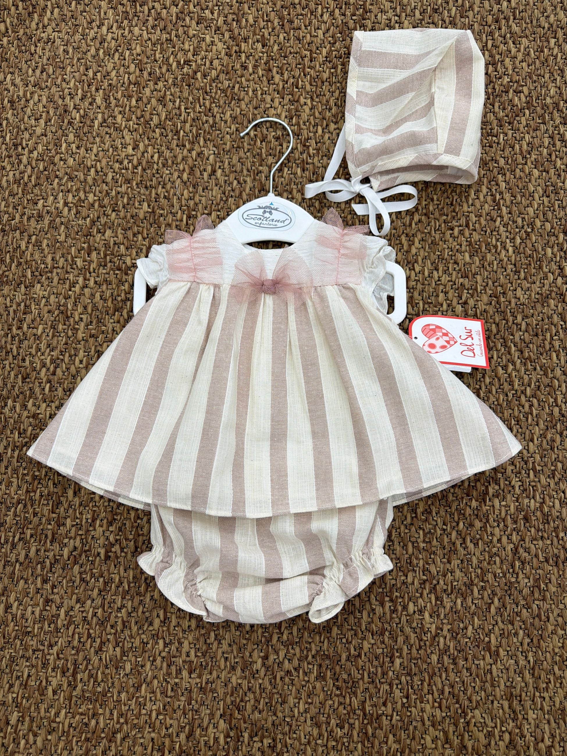 Completo bambina 3pz a righe Del Sur