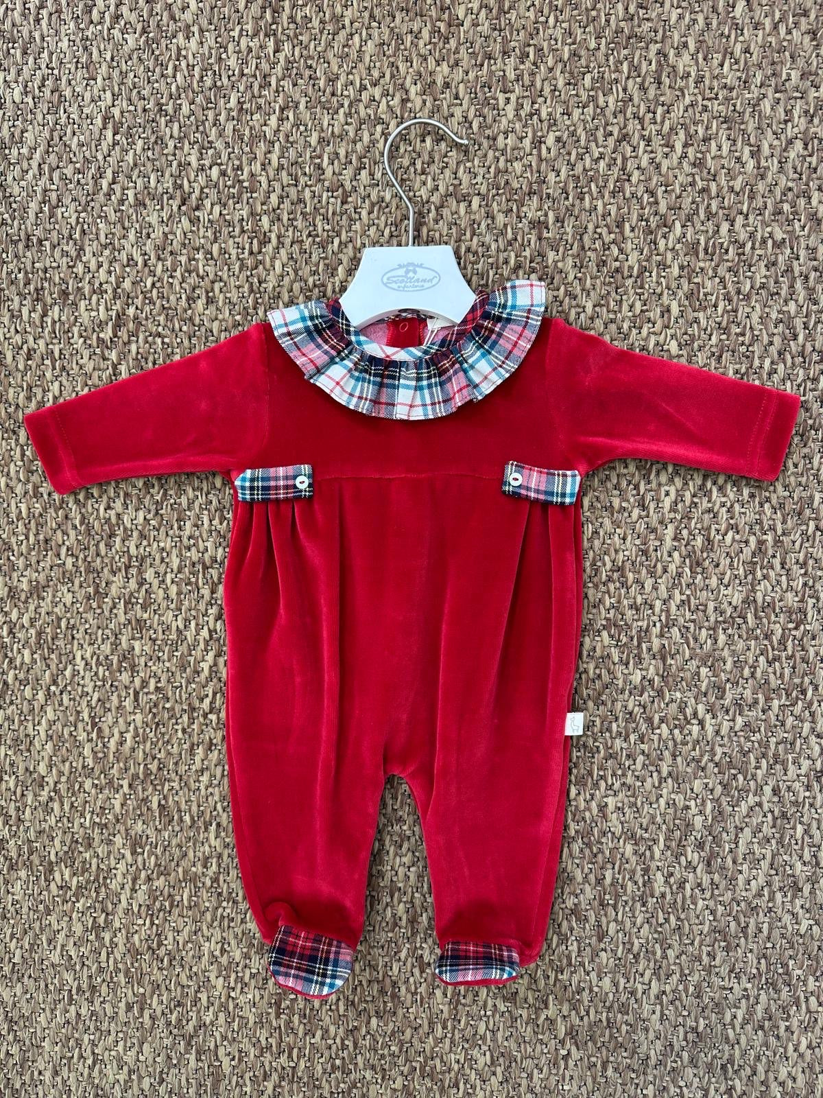 Tutina neonati con dettagli in tartan Baby Gi