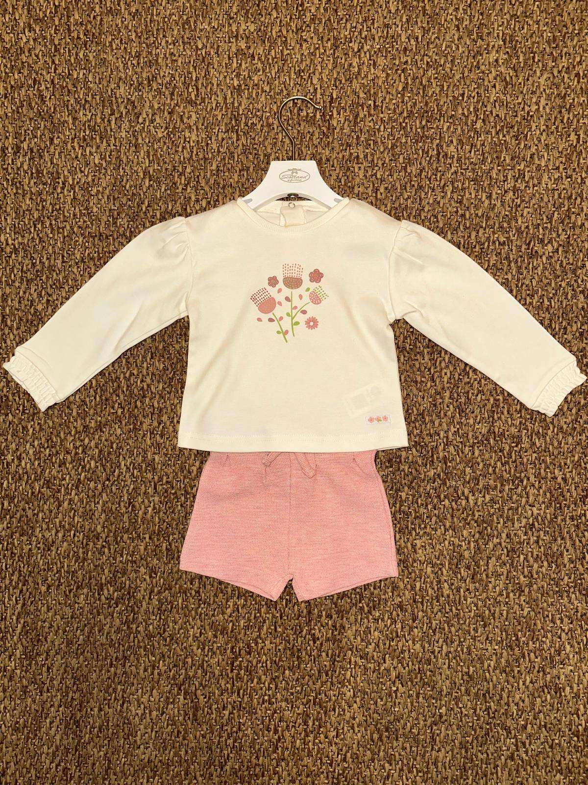 Completo bambina 2pz fiori Baby Bol