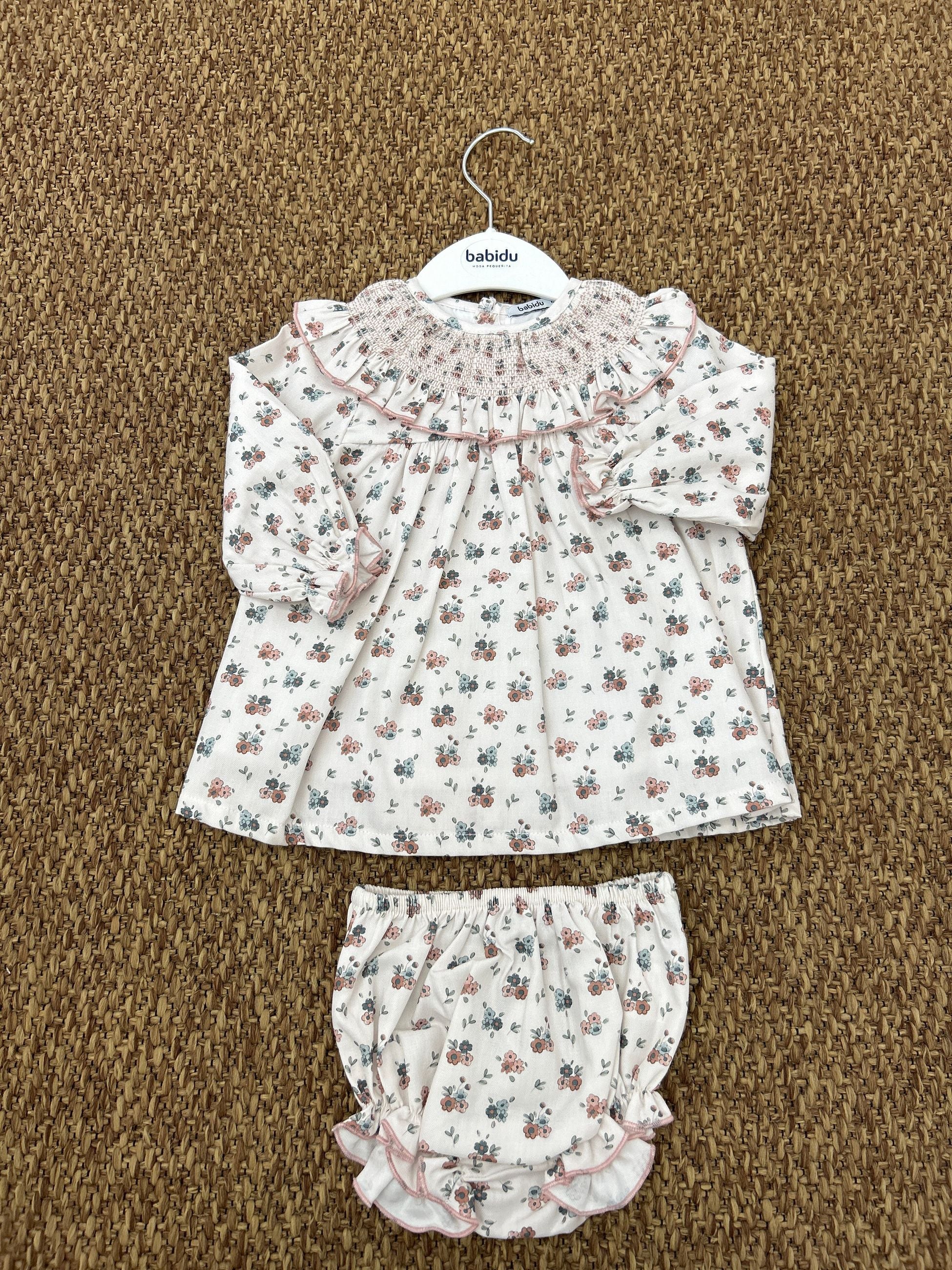 Completo bimba 2pz fiorellini Babidu