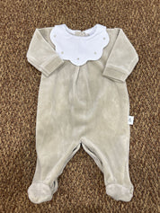 Tutina neonati in ciniglia collo nuvola Pappa e Latte