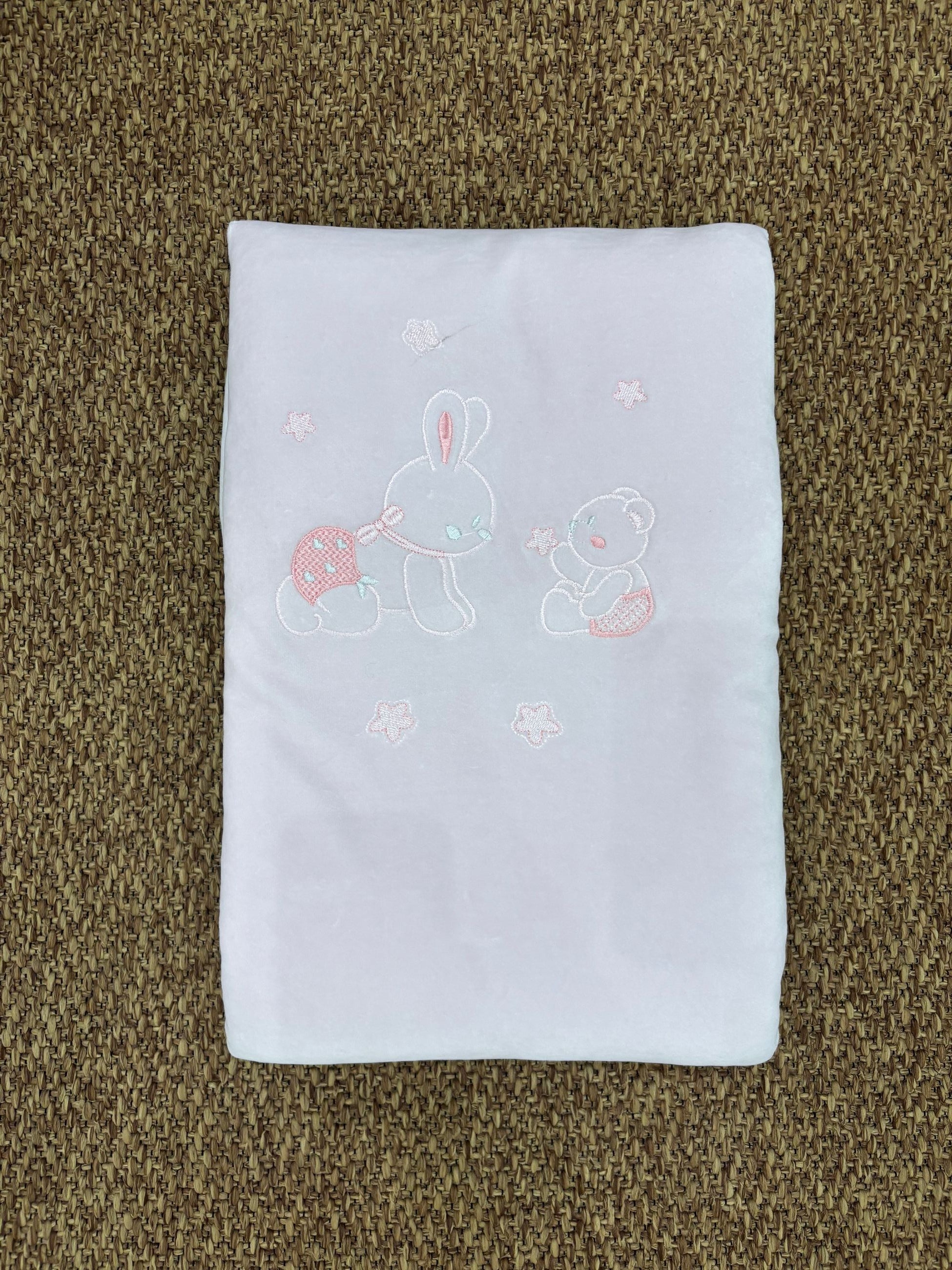 Copertina con coniglio e orsetto Enfant Made in Italy