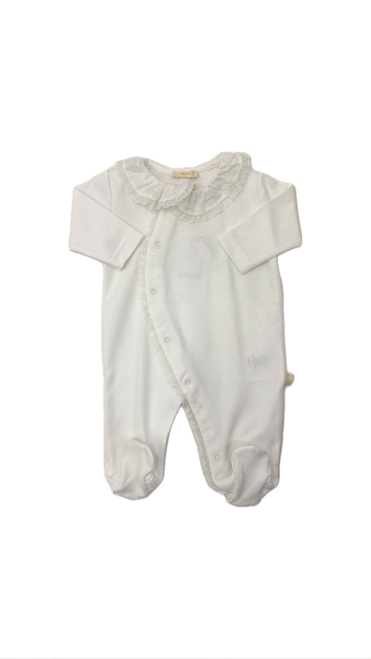 Tutina neonati collo volant e merletto Baby Gi