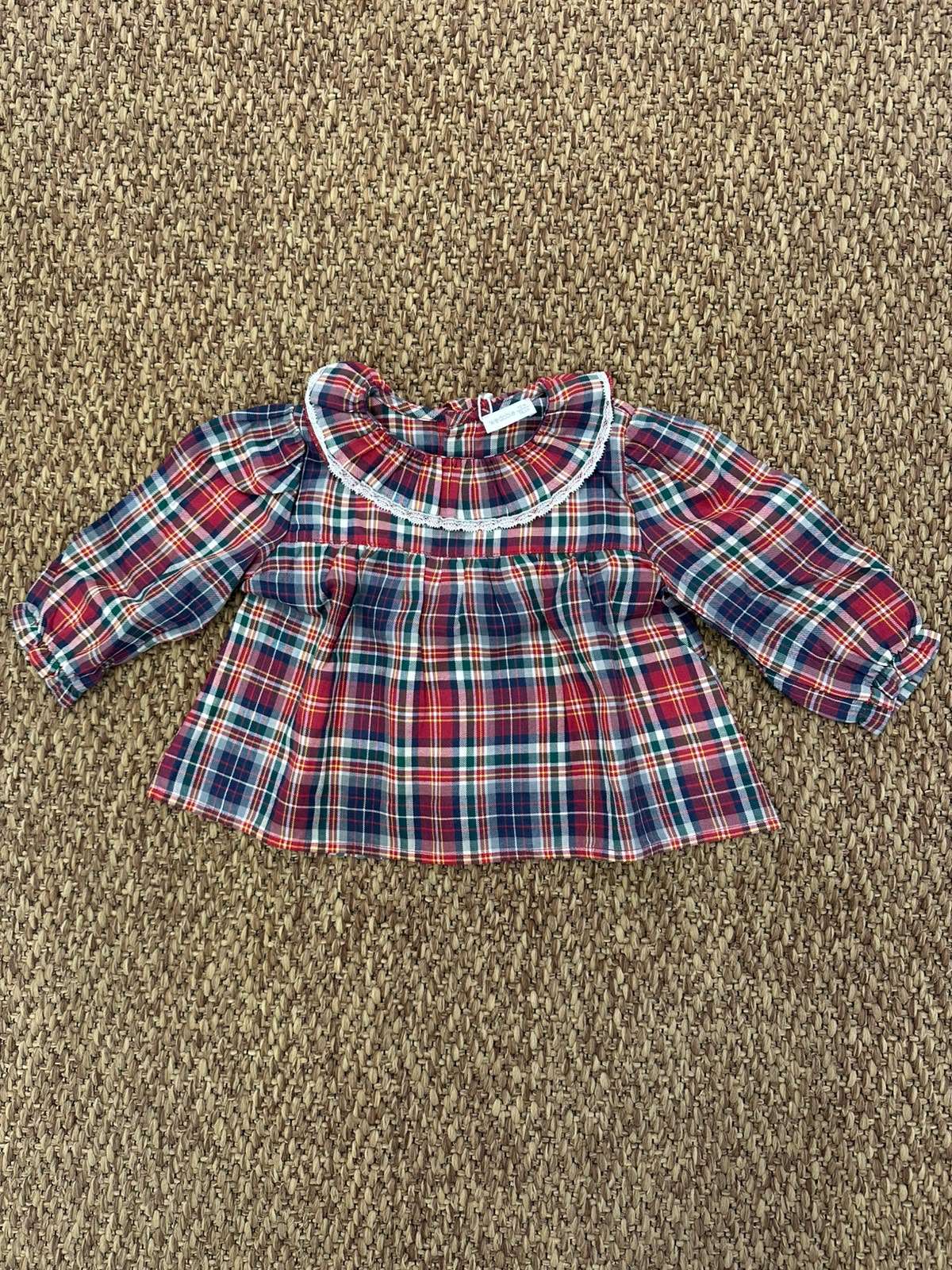 Blusa bambina in tartan Wedoble