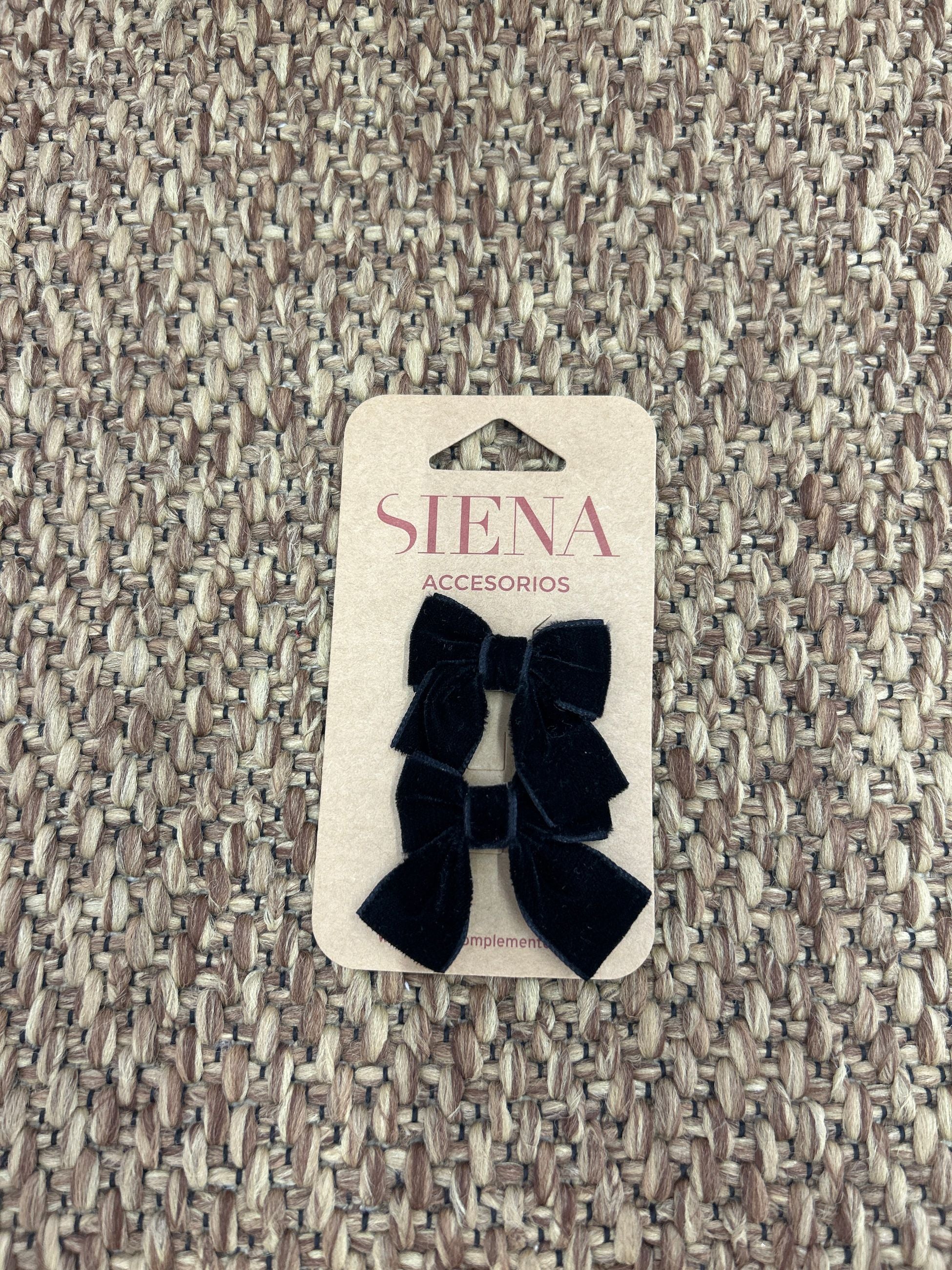 Molletta per capelli bimba fiocco in velluto Siena